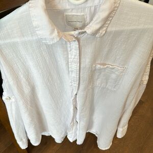 American Eagle button-up shirt with roll-up sleeves - s